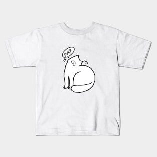 Funny purring cat Kids T-Shirt